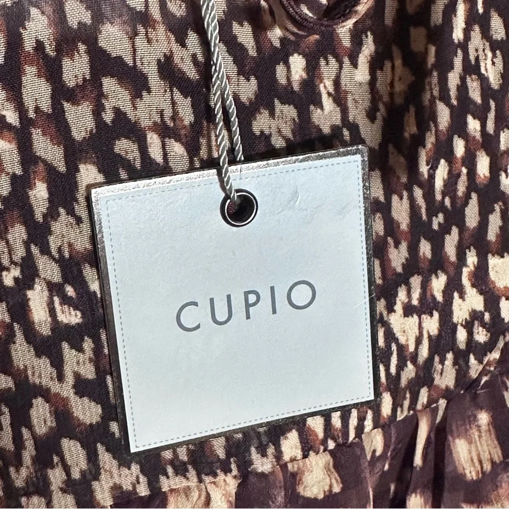 Cupio NWT Abstract Leopard Print Boho Blouse XL - Picture 3 of 6